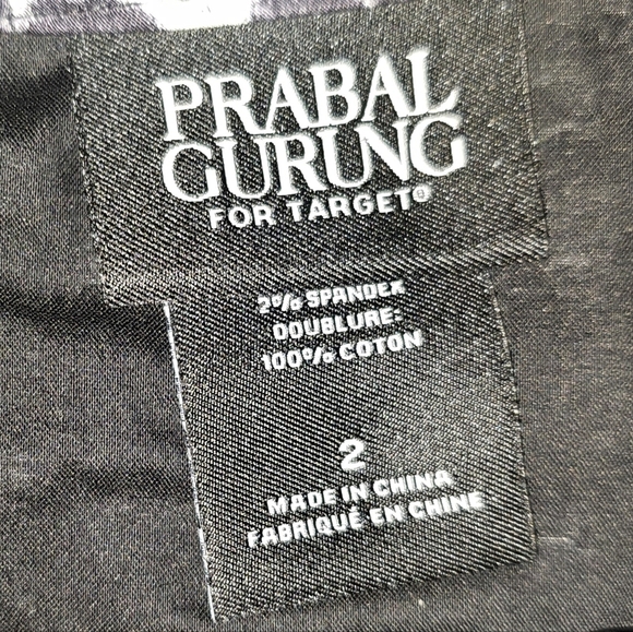 Prabal Gurung for Target Black Floral Skater Skirt NWT Pleated Sz 2 - Picture 10 of 13